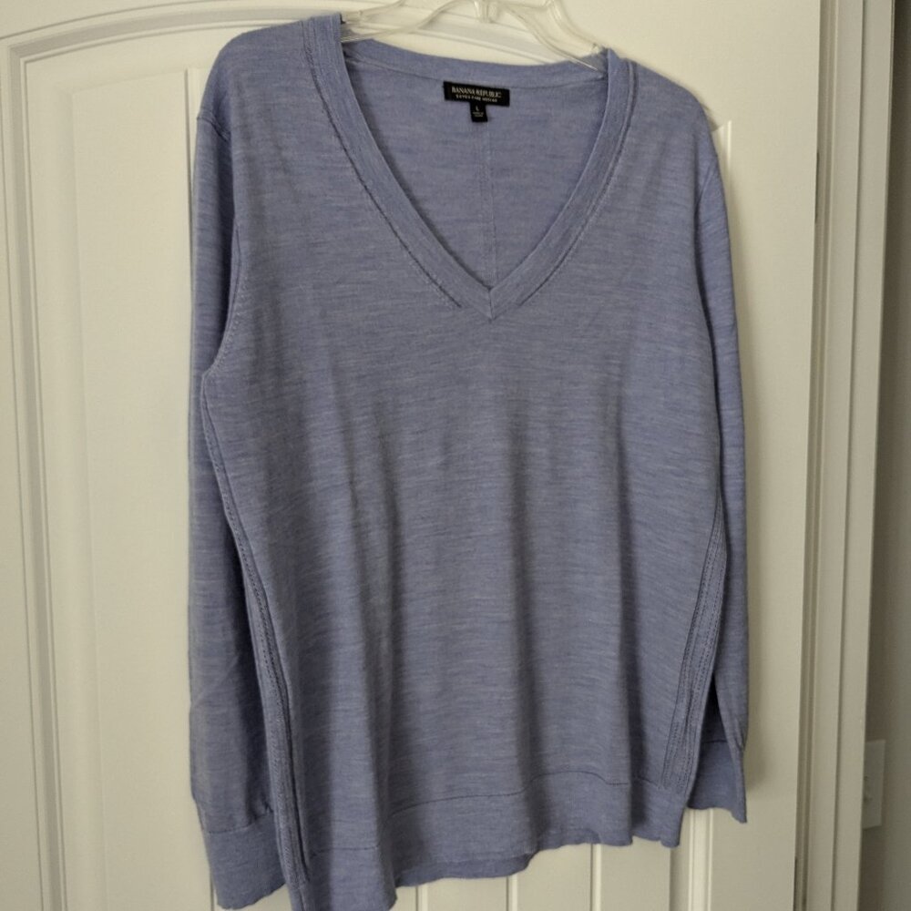 Banana Republic Womens Extra Fine Merino Wool Sweater Size L